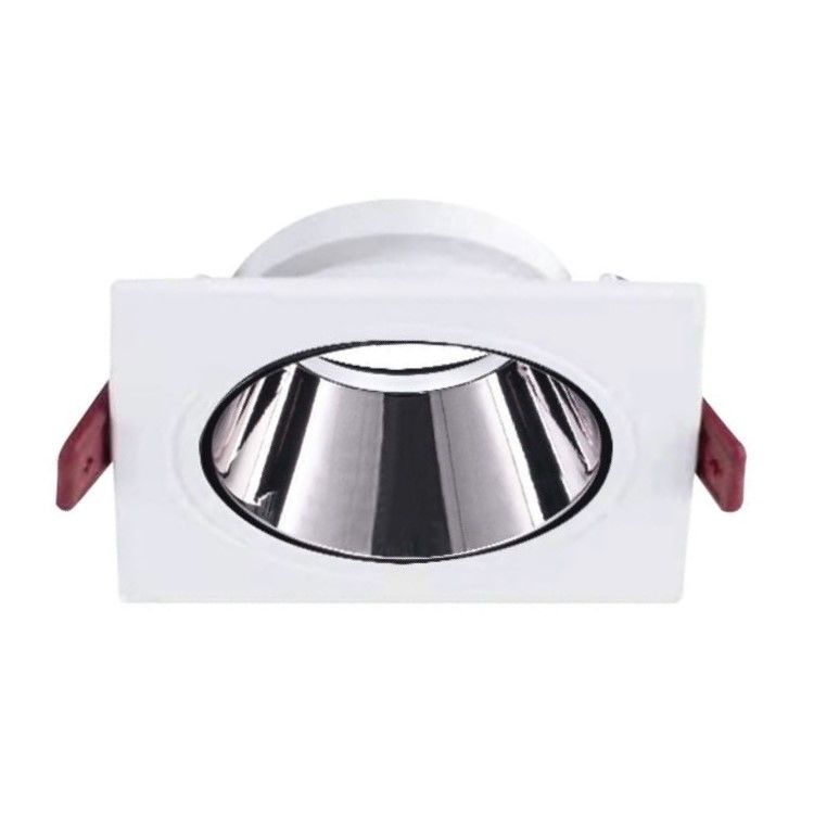 ACK AH03-07030 Beyaz-Platin Sıva Altı Kare Spot Kasası (Metal)