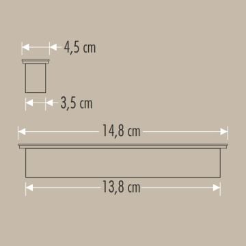 CATA CT-5390 Katana 10 Watt 15 cm Sıva Altı Siyah LED Spot - Ilık Beyaz (4000K)
