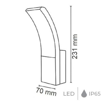 HOROZ 076-053-0001 PRESTIGE 12 Watt Siyah Dış Mekan LED Aplik - Metal Kasa - Beyaz Işık (6400K)