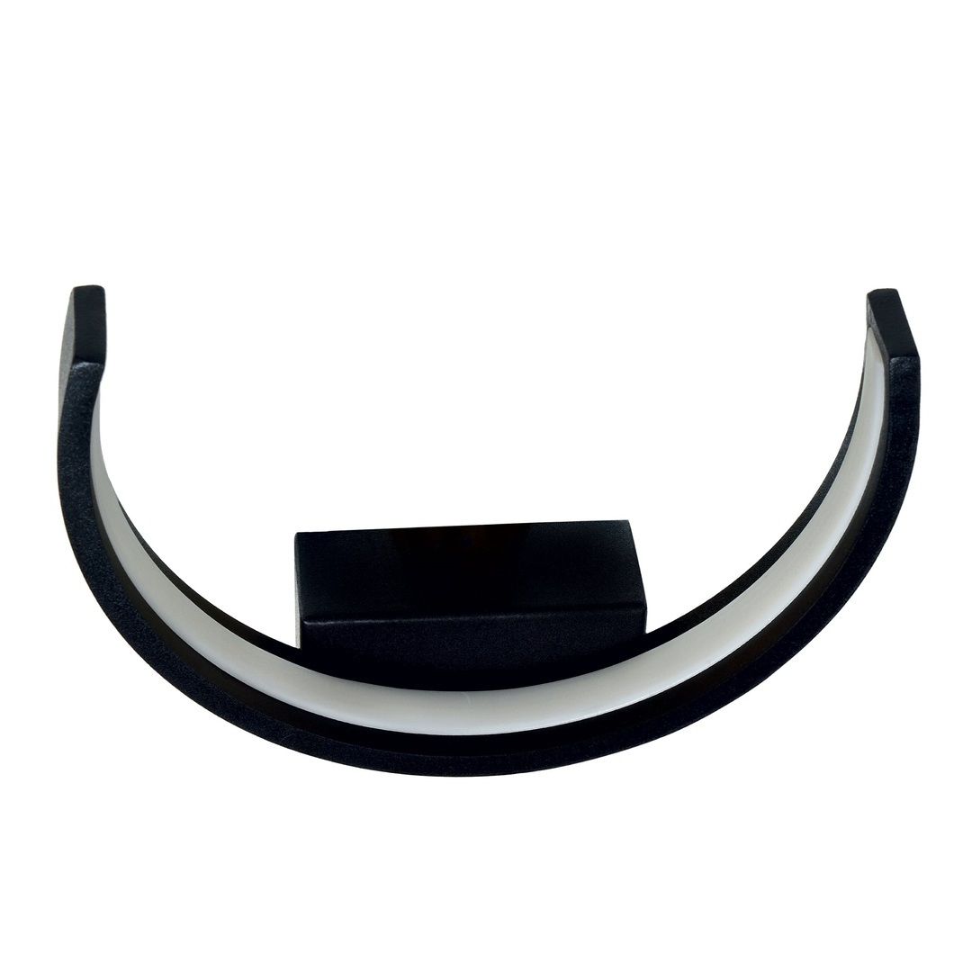 CreaLight AL02-45101 15 Watt Siyah/Beyaz Yarım Ay LED Aplik