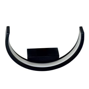 CreaLight AL02-45101 15 Watt Siyah/Beyaz Yarım Ay LED Aplik