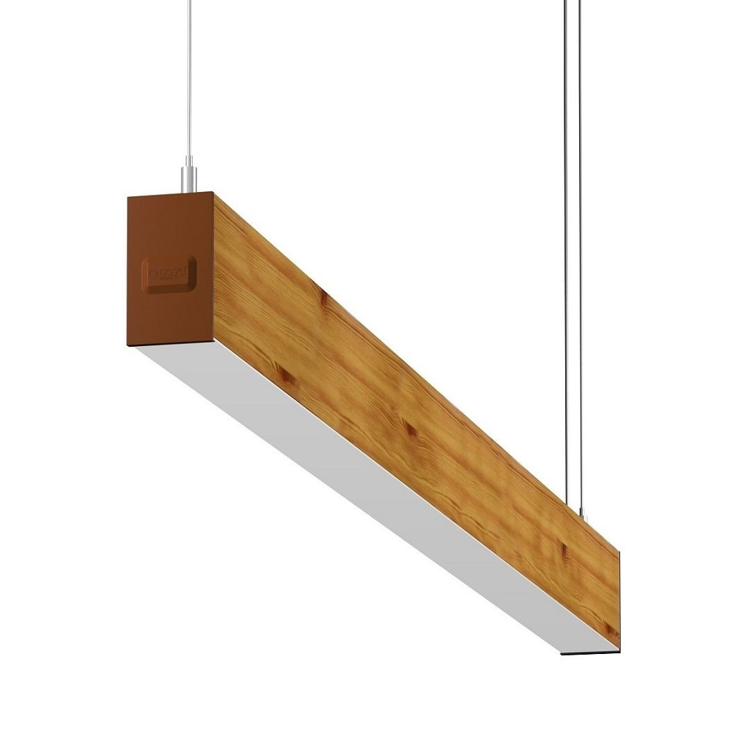 GOYA GY 8032-150-62-C 52 Watt 150 cm Ahşap (Ceviz) Desenli Lineer Sarkıt Armatür