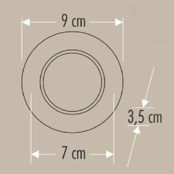 CATA CT-5260 Başak 8 Watt Sıva Altı Beyaz Yuvarlak LED Spot - 3 Işık Renkli (Beyaz + Ilık Beyaz + Gün Işığı)