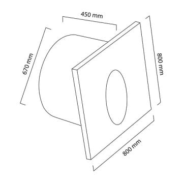 goldX ZE430 3 Watt Mat Krom Sıva Altı Kare LED Merdiven Armatürü