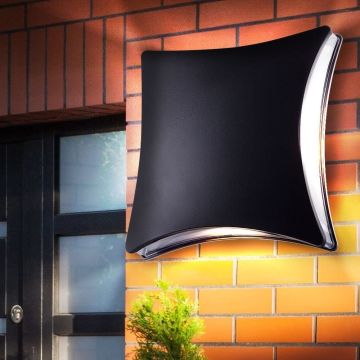 HOROZ 076-006-0006 TAFLAN 5.5 Watt Siyah 4 Yönlü Dış Mekan LED Aplik - Metal Kasa - Ilık Beyaz (4100K)