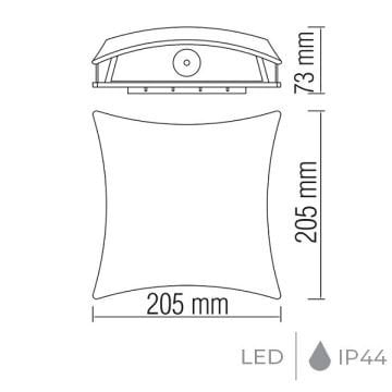 HOROZ 076-006-0006 TAFLAN 5.5 Watt Siyah 4 Yönlü Dış Mekan LED Aplik - Metal Kasa - Ilık Beyaz (4100K)