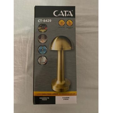 CATA CT-8429 Lizbon Şarjlı, Dimlli, Dokunmatik LED Masa Lambası - 3 Işık Renkli (Beyaz + Ilık Beyaz + Gün Işığı)