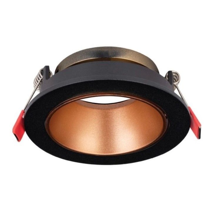 ACK AH03-07221 Siyah-Rose Gold Sıva Altı Yuvarlak Spot Kasası (Metal)