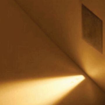 goldX ZE195 2 Watt Siyah/Beyaz Sıva Altı Kare LED Merdiven Armatürü (SAMSUNG LED)