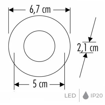 CATA CT-5209 2 Watt Satin Mini LED Spot