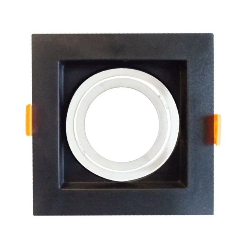 ACK AH03-05008 Siyah-Beyaz Sıva Altı Kare Spot Kasası (PC)