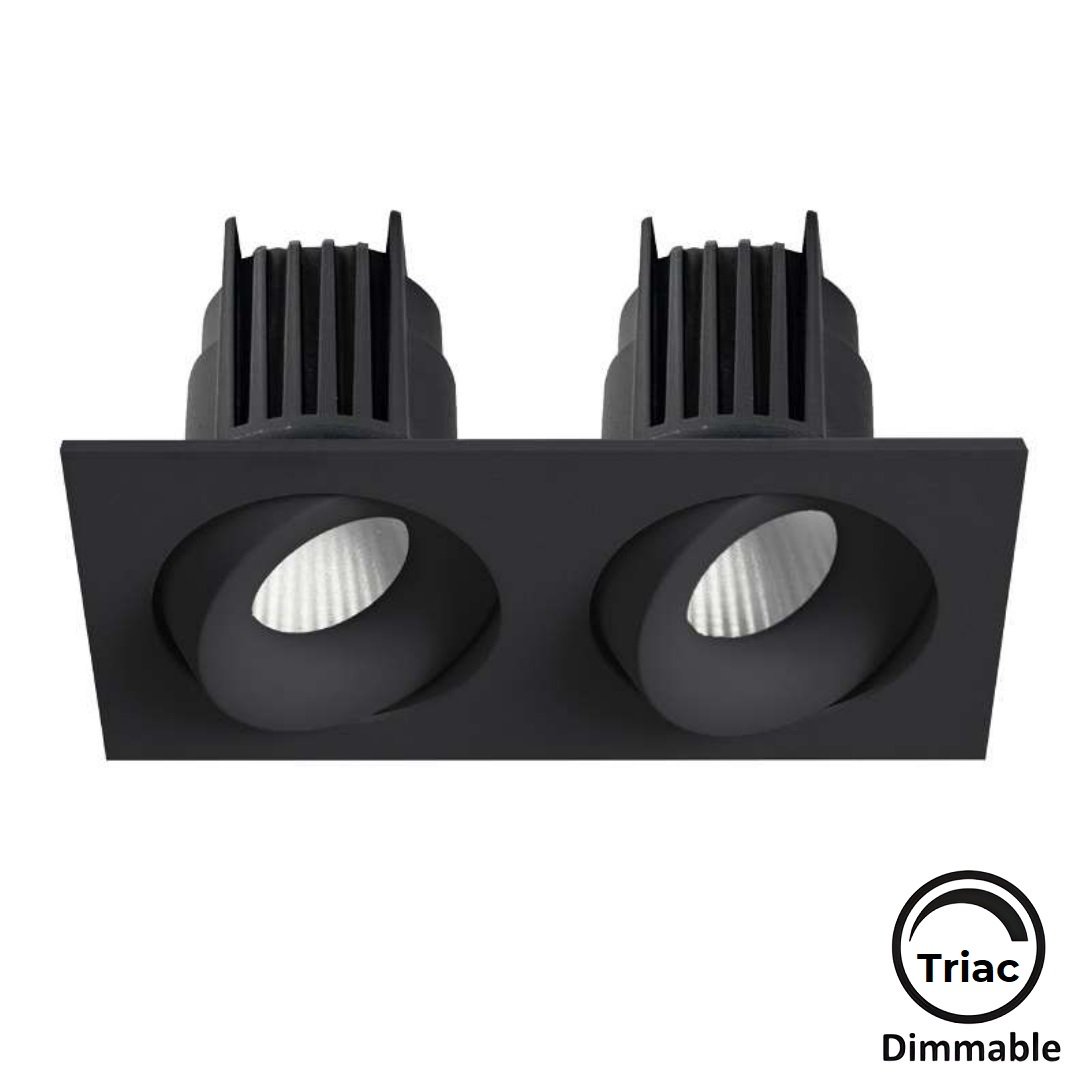 MOLLED MOL6109M Triac Dimli 8 Watt Siyah Kasa Sıva Altı İkili LED Spot (SAMSUNG/OSRAM/PHILIPS LED & EAGLERISE/PHILIPS/LIFUD Driver)