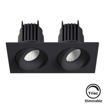 MOLLED MOL6109M Triac Dimli 8 Watt Siyah Kasa Sıva Altı İkili LED Spot (SAMSUNG/OSRAM/PHILIPS LED & EAGLERISE/PHILIPS/LIFUD Driver)