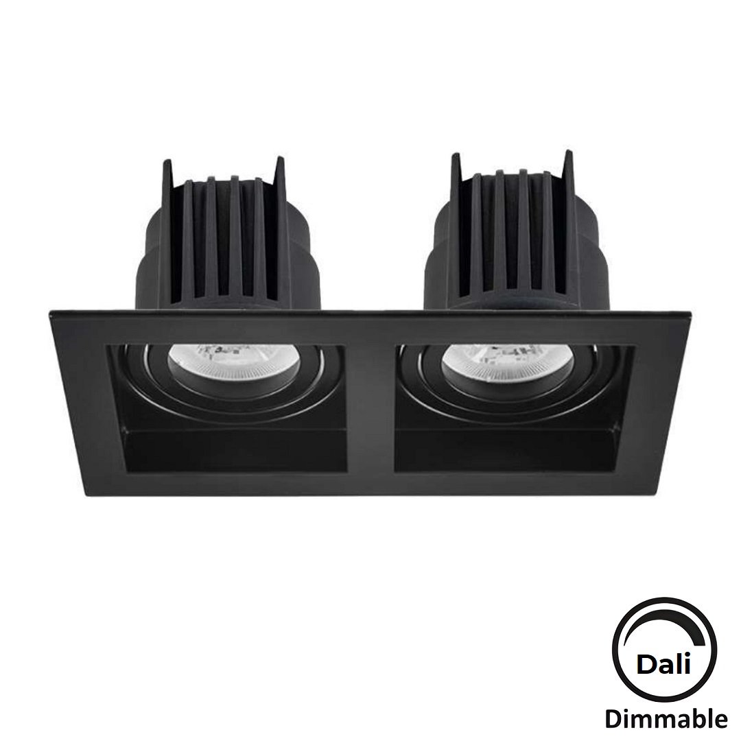 MOLLED MOL1682M Dali Dimli 2x12 Watt Siyah Kasa Sıva Altı İkili LED Spot (SAMSUNG/OSRAM/PHILIPS LED & EAGLERISE/PHILIPS/LIFUD Driver)