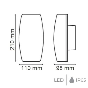 HOROZ 076-057-0010 OPERA 10 Watt Siyah Dış Mekan LED Aplik - Plastik Kasa - Ilık Beyaz (4200K)
