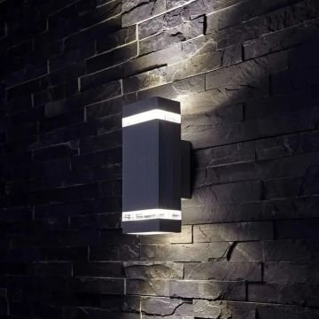 HOROZ 075-019-0002 REGNUM Siyah Dış Mekan Aplik (Metal Kasa)