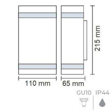HOROZ 075-019-0002 REGNUM Siyah Dış Mekan Aplik (Metal Kasa)