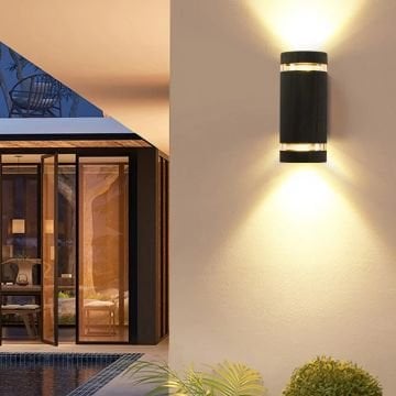 HOROZ 075-019-0004 REGNUM Siyah Dış Mekan Aplik (Metal Kasa)