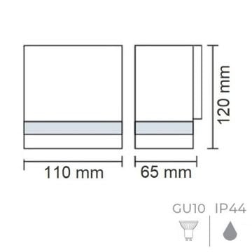 HOROZ 075-019-0001 REGNUM Siyah Dış Mekan Aplik (Metal Kasa)