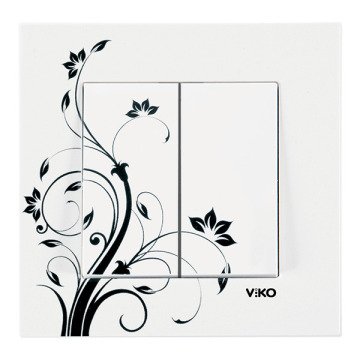 VİKO Karre Style 90960953 Komütatör [Çiçek Desenli]