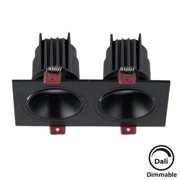 MOLLED MOL4152M Dali Dimli 2x12 Watt Siyah Sıva Altı İkili LED Spot (SAMSUNG/OSRAM/PHILIPS LED & EAGLERISE/PHILIPS/LIFUD Driver)