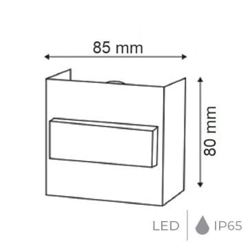 HOROZ 076-042-0005 TWIST 5 Watt Siyah Dış Mekan LED Aplik - Metal Kasa - Ilık Beyaz (4200K)