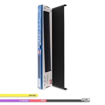 ACK AH07-03701 2x12 Watt Siyah Çift Yönlü LED Aplik - Gün Işığı (3000K)