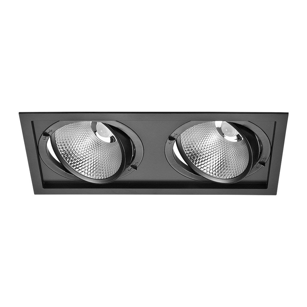 goldX ZE755-BK Siyah Kasa 2x30 Watt İkili LED Mağaza Spotu (SAMSUNG LED & TRIDONIC Driver)