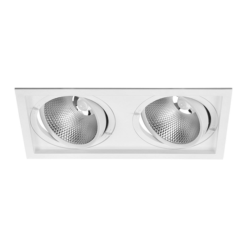 goldX ZE755-WH Beyaz Kasa 2x30 Watt İkili LED Mağaza Spotu (SAMSUNG LED & TRIDONIC Driver)