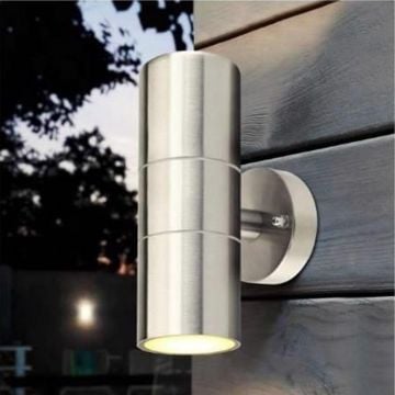 HOROZ 075-008-0002 MANOLYA Krom Çift Yönlü Dış Mekan Aplik (GU10 Duylu - Metal Kasa)