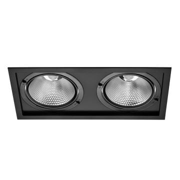 goldX ZE755-BK Siyah Kasa 2x20 Watt İkili LED Mağaza Spotu (SAMSUNG LED & TRIDONIC Driver)