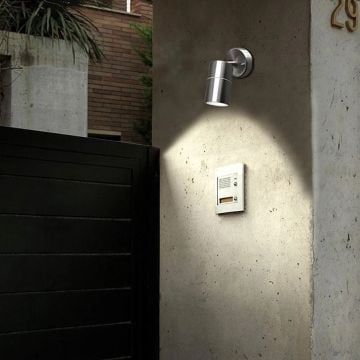 HOROZ 075-008-0001 MANOLYA Krom Tek Yönlü Dış Mekan Aplik (GU10 Duylu - Metal Kasa)