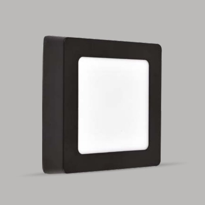 YCL ASM 2206 6 Watt Siyah Kasa Sıva Üstü Kare LED Panel