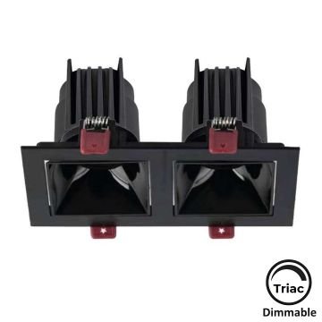 MOLLED MOL4158M Triac Dimli 8 Watt Siyah Sıva Altı İkili LED Spot (SAMSUNG/OSRAM/PHILIPS LED & EAGLERISE/PHILIPS/LIFUD Driver)