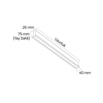 GOYA GY 2002-1,5 1.5 Metre Sıva Altı Magnet Ray