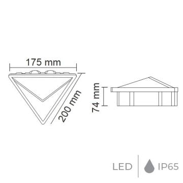 HOROZ 076-060-0015 DRAGON 15 Watt Siyah Dış Mekan LED Aplik - Gün Işığı (3000K)