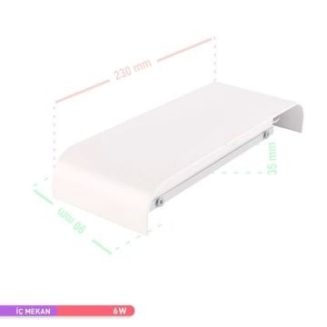 ACK AH07-03230 2x3 Watt Beyaz Çift Yönlü LED Aplik - Beyaz Işık (6500K)