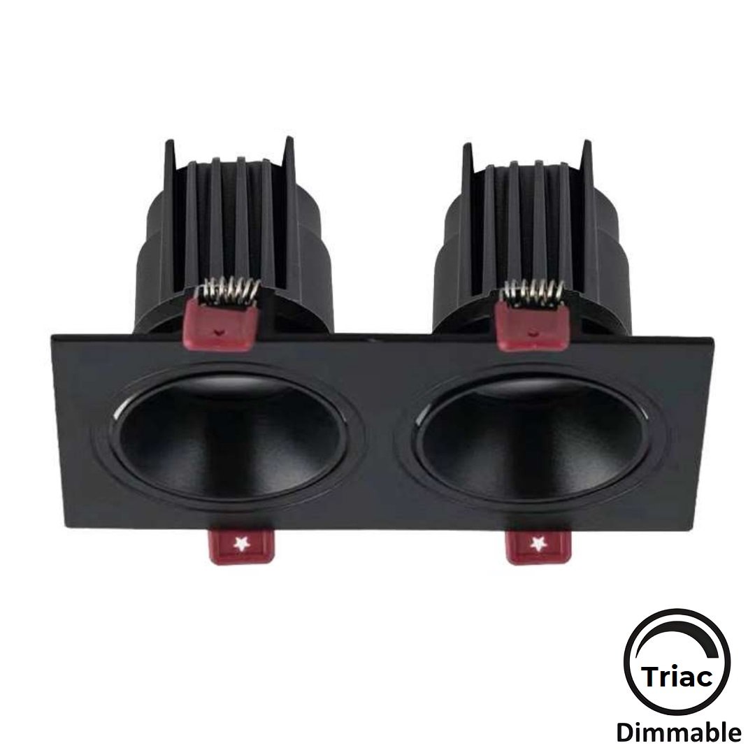 MOLLED MOL4152M Triac Dimli 8 Watt Siyah Sıva Altı İkili LED Spot (SAMSUNG/OSRAM/PHILIPS LED & EAGLERISE/PHILIPS/LIFUD Driver)