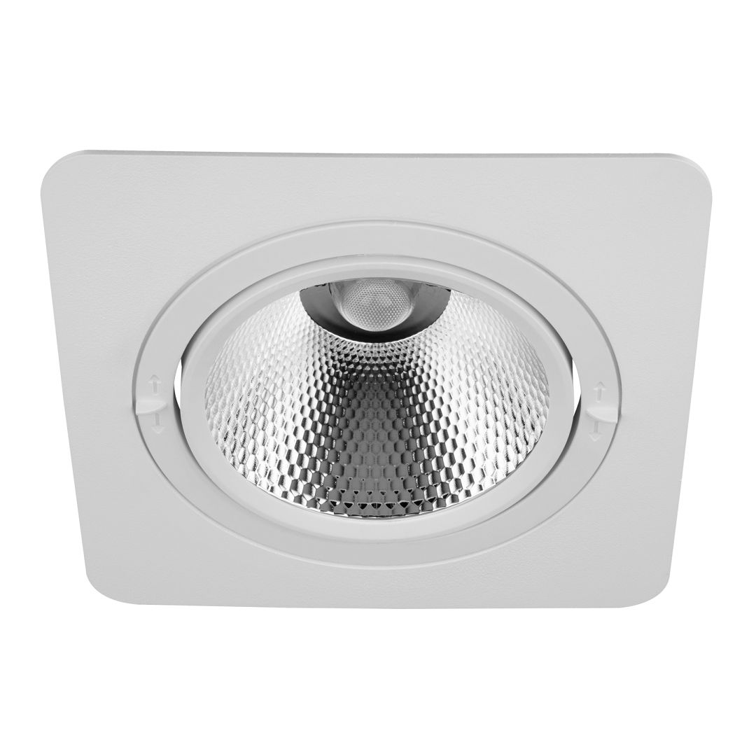 goldX ZE774-WH Beyaz Kasa 20 Watt Kare LED Mağaza Spotu (SAMSUNG LED & TRIDONIC Driver)