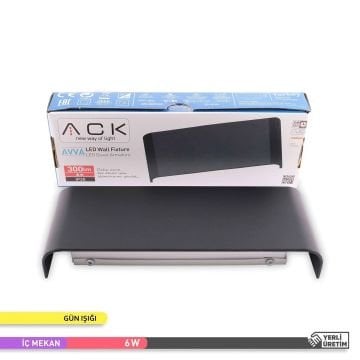 ACK AH07-03201 2x3 Watt Siyah Çift Yönlü LED Aplik - Gün Işığı (3000K)