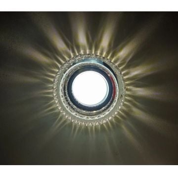 CATA CT-6625 Burçak Şeffaf-Krom Kristal Spot Kasası