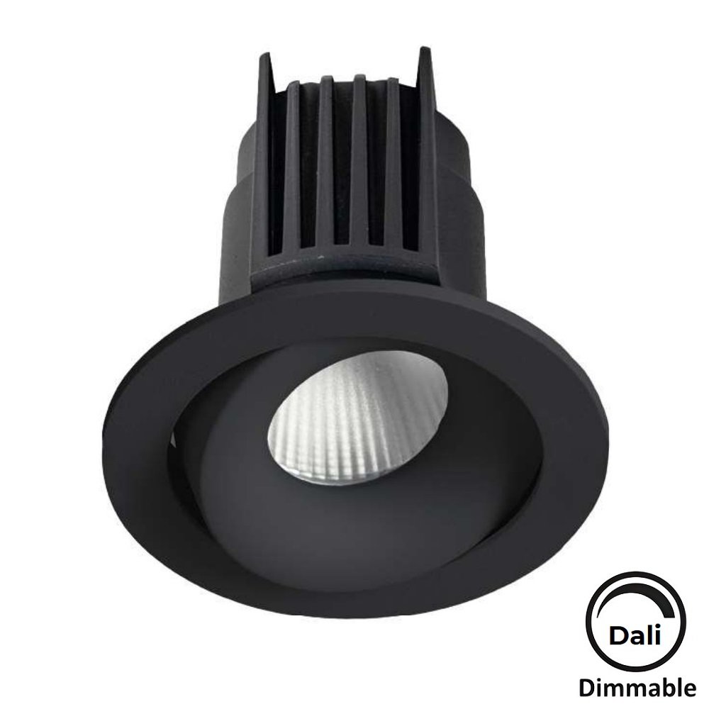 MOLLED MOL6106SM Dali Dimli 8 Watt Siyah Kasa Sıva Altı Yuvarlak LED Spot (SAMSUNG/OSRAM/PHILIPS LED & EAGLERISE/PHILIPS/LIFUD Driver)