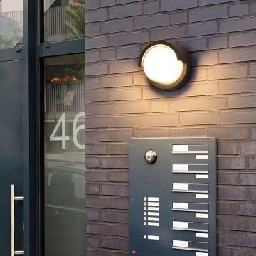 HOROZ 076-019-0012 SUGA 12 Watt Siyah Dış Mekan LED Aplik - Plastik Kasa - Ilık Beyaz (4200K)