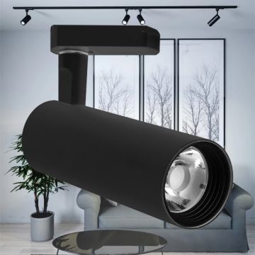 Braytron BD30-51411 Siyah Kasa 15 Watt Trifaze PHILIPS LED Ray Spot - Ilık Beyaz (4000K)