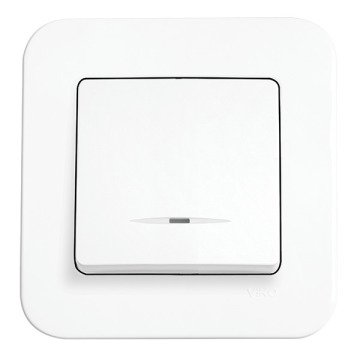 VİKO Linnera/Rollina 90440019 Işıklı Anahtar [Beyaz]