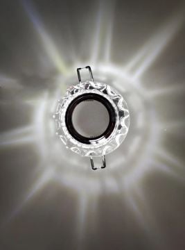 CATA CT-6595 Karanfil LED Efektli Şeffaf-Krom Kristal Spot Kasası