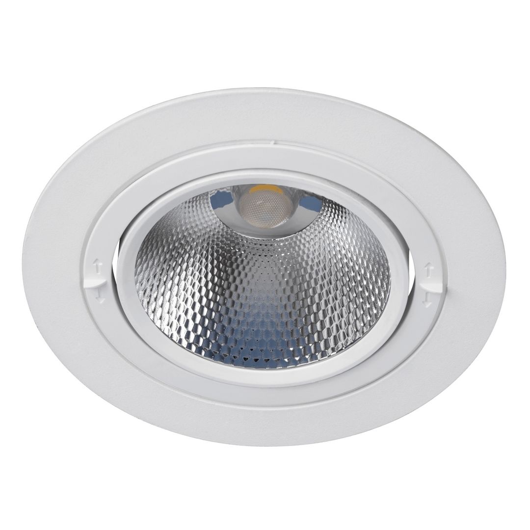 goldX ZE250-WH Beyaz Kasa 20 Watt Yuvarlak LED Mağaza Spotu