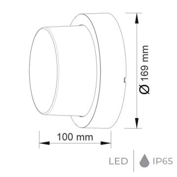HOROZ 076-021-0012 SUGA 12 Watt Siyah Dış Mekan LED Aplik - Ilık Beyaz (4200K)