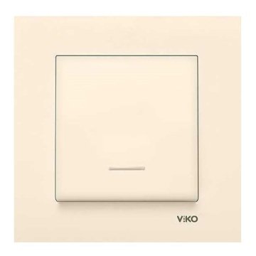 VİKO Linnera/Rollina 90441019 Linnera/Rolline Işıklı Anahtar [Krem]
