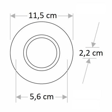 CATA CT-6669 Fulya Şeffaf-Krom Kristal Spot Kasası